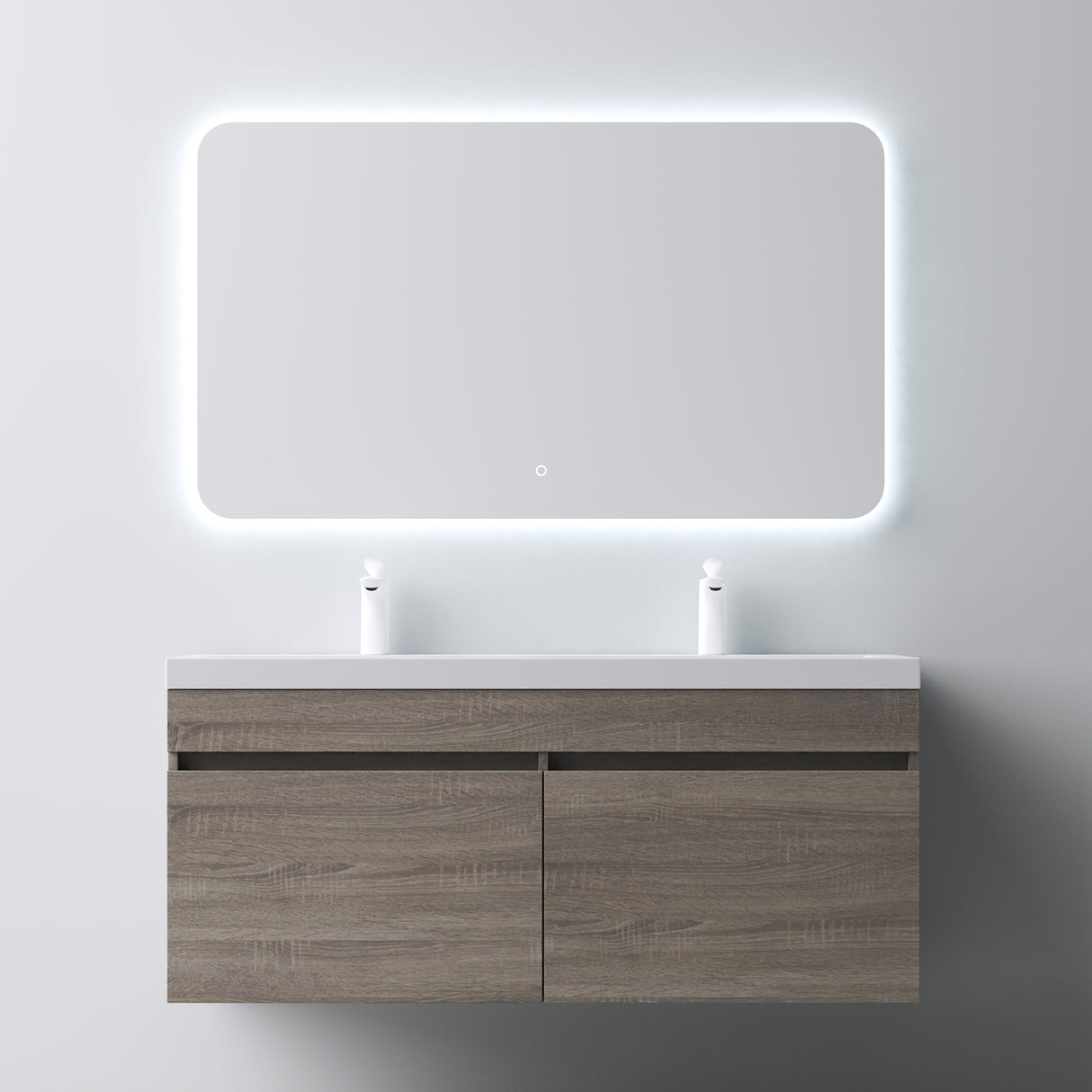 glasvilla Badmöbel Set Badezimmermöbel mit Mineralguss Waschbecken Waschtisch Botanica