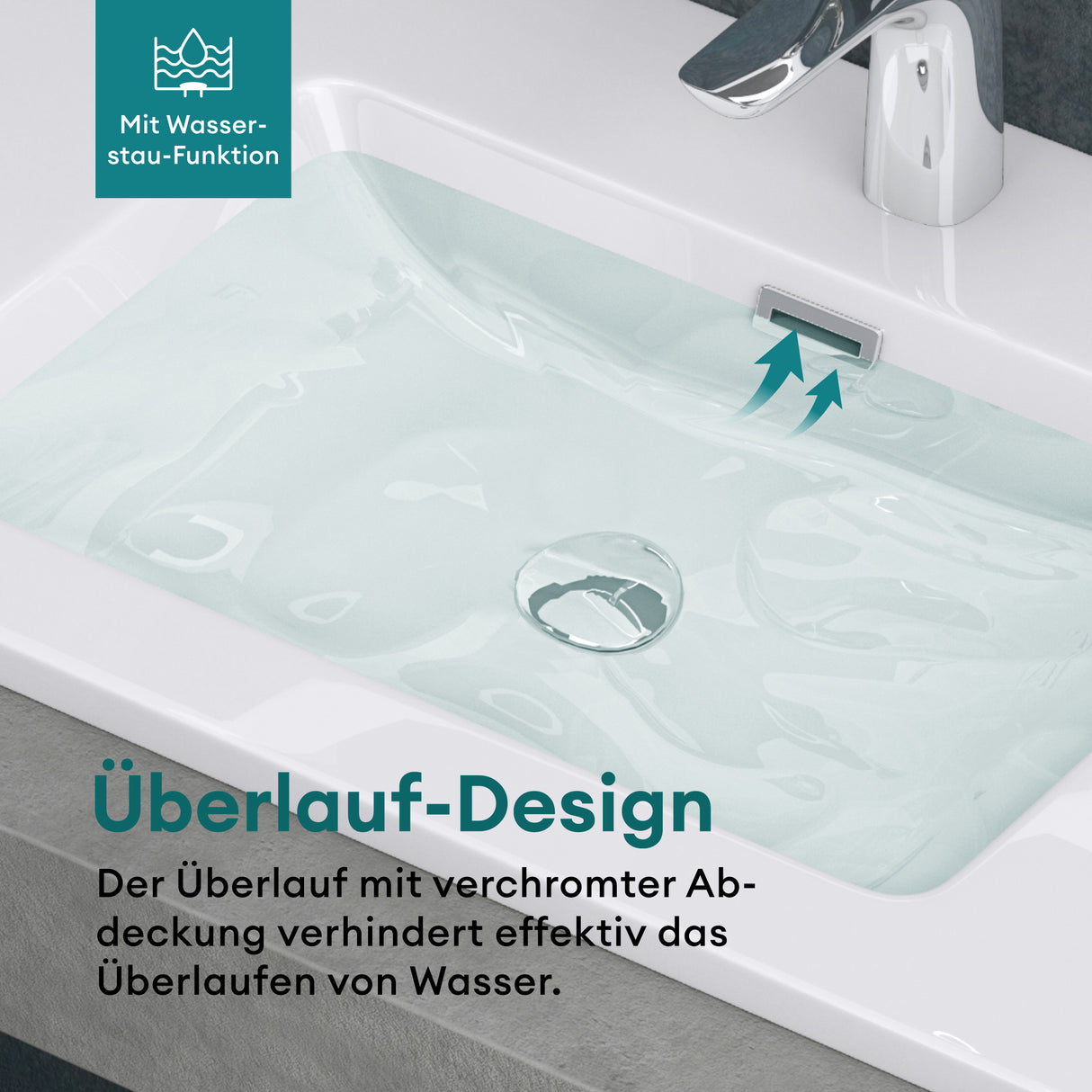 glasvilla Waschbecken Einbauwaschbecken Waschtisch Einbauwaschtisch aus Mineralguss Col02