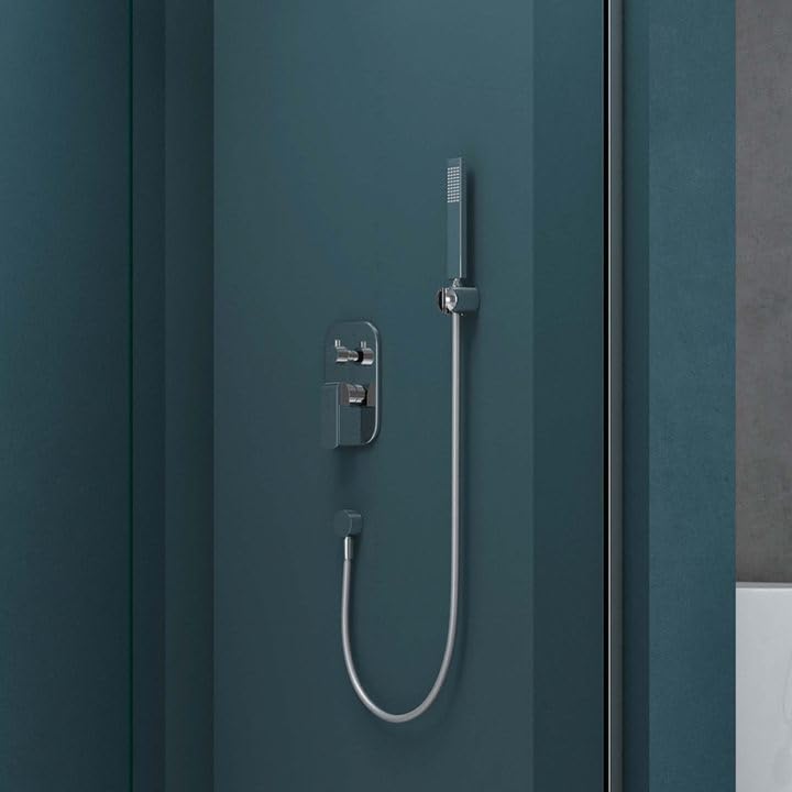 glasvilla Duschwand für Dusche Duschabtrennung mit 2 festen Seitenelementen 8mm ESG-Sicherheitsglas Walk-In Dusche Klarglas NANO-Versiegelung Bremen01K/MS-T