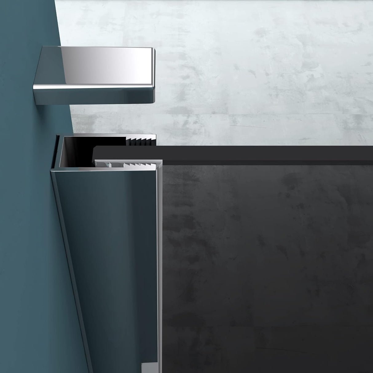 glasvilla Duschwand für Dusche Duschabtrennung Walk-In ESG-Sicherheitsglas 10mm NANO Glas BRAM1 & BRAM3 Bremen2VG