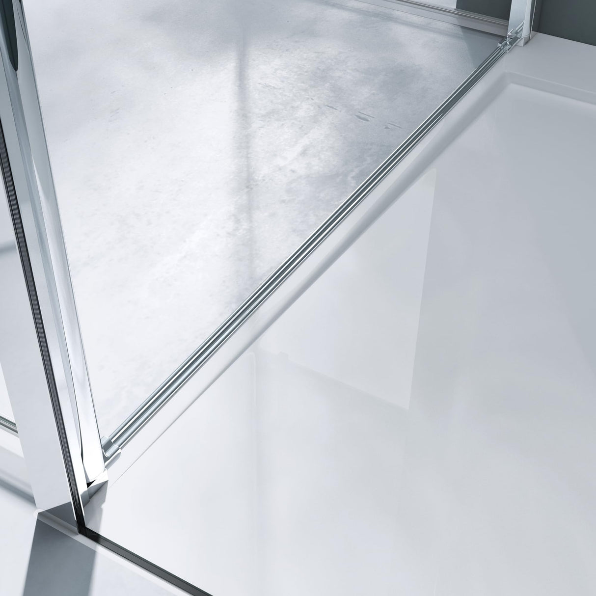 glasvilla Duschkabine Chrom und Schwarz Duschabtrennung mit Drehtür Hebe-Senk-Mechanismus 8mm ESG-Sicherheitsglas Nano-Beschichtung Ravenna66K