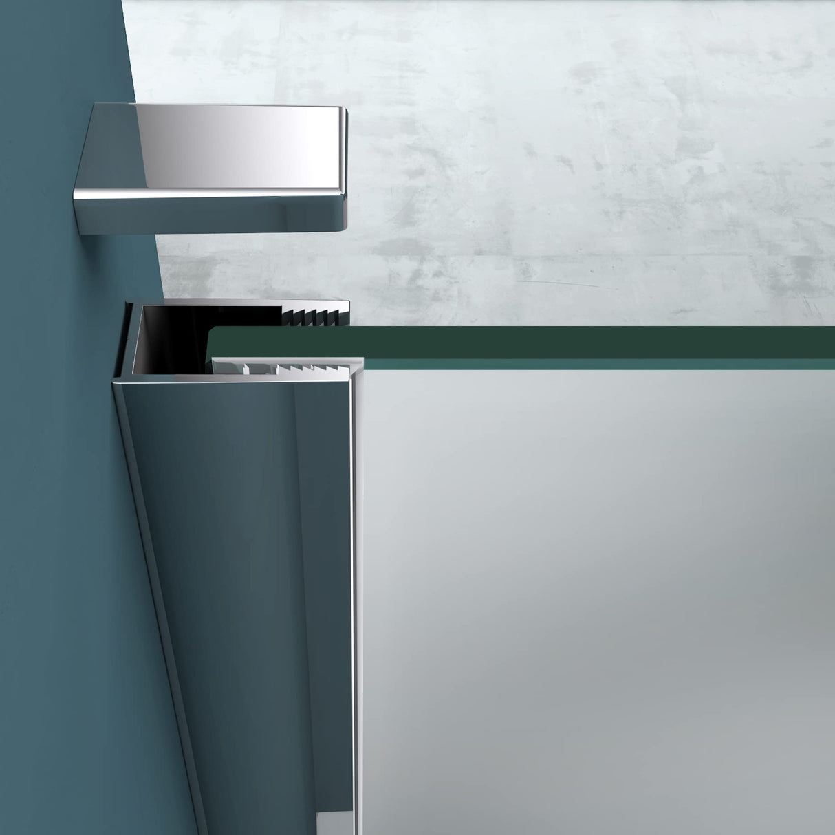 glasvilla Duschwand für Dusche Duschabtrennung Walk-In ESG-Sicherheitsglas 10mm NANO Glas BRAM1&3 Bremen2BL