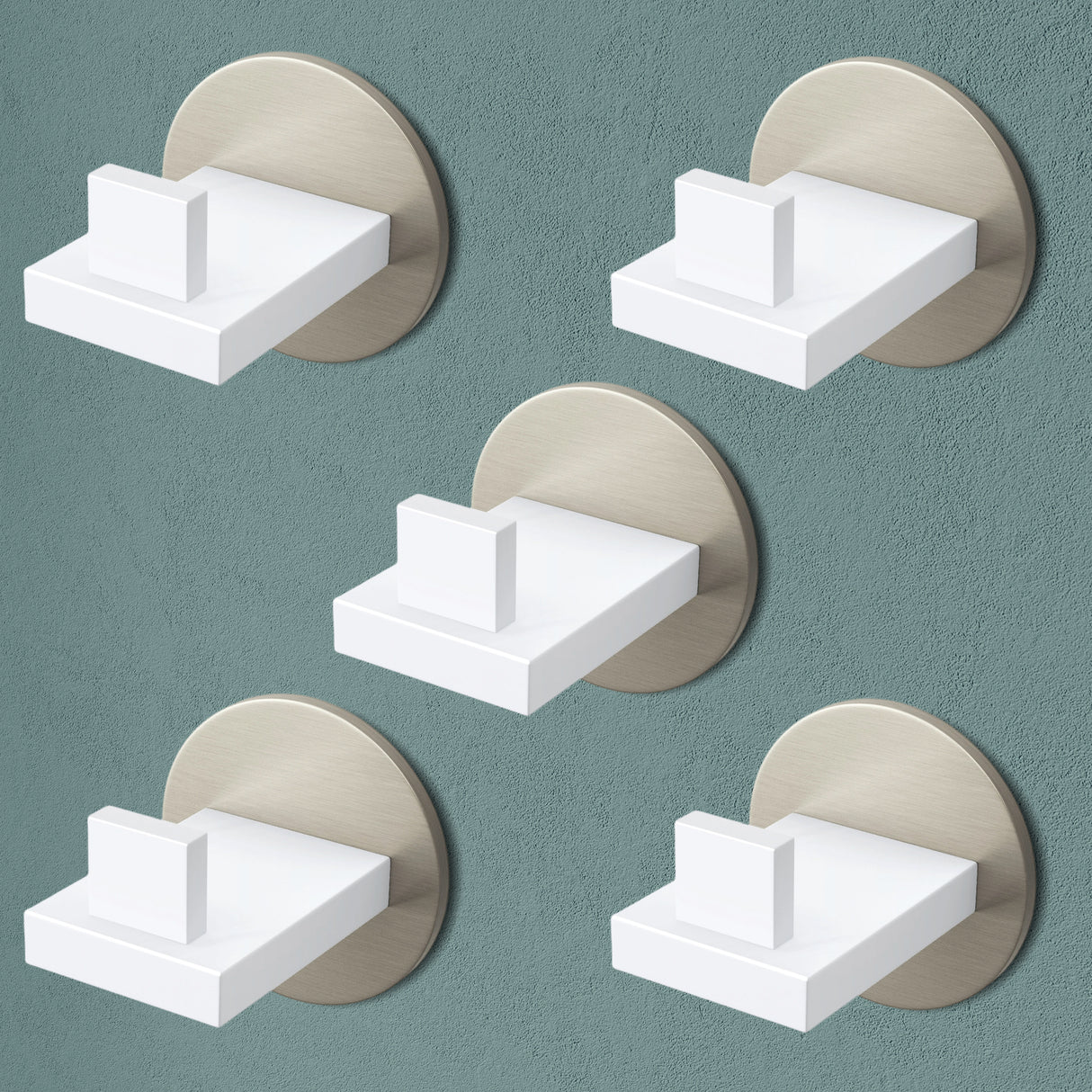 glasvilla Appendiabiti da Parete in Acciaio Inossidabile 304, Attaccapanni da Muro per Camera da Letto, Ingresso, Cucina, Stalo-08+Stalo-09