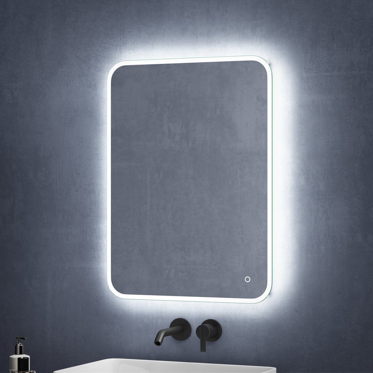glasvilla Wandspiegel Badezimmer Spiegel LED Bad-Spiegel mit Touchschalter, Beschlagfrei durch Antifog-Schicht Nova-02