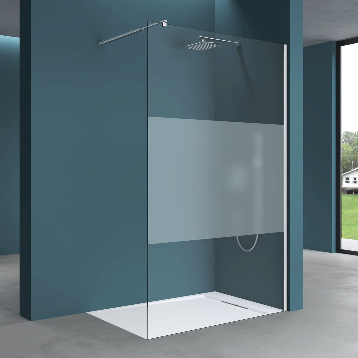 glasvilla Duschwand für Dusche Duschabtrennung Walk-In Dusche ESG-Sicherheitsglas 10mm NANO Glas Bremen2MS
