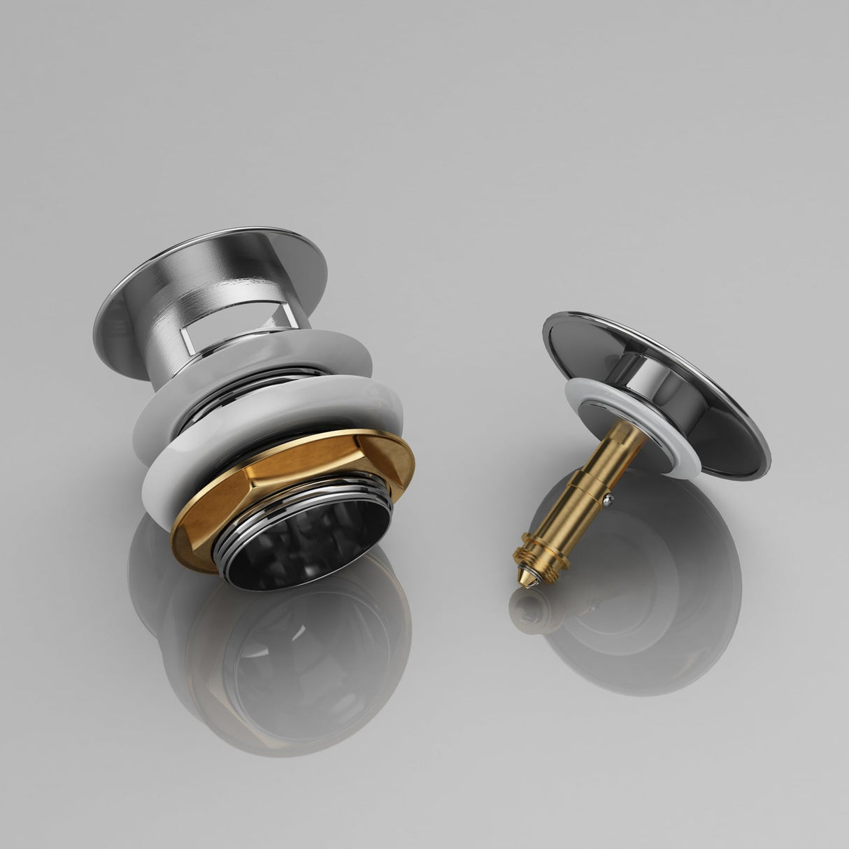 glasvilla Ablaufgarnitur Waschbeckenstöpsel | Waschtisch Stöpsel für alle DIN-Waschbecken