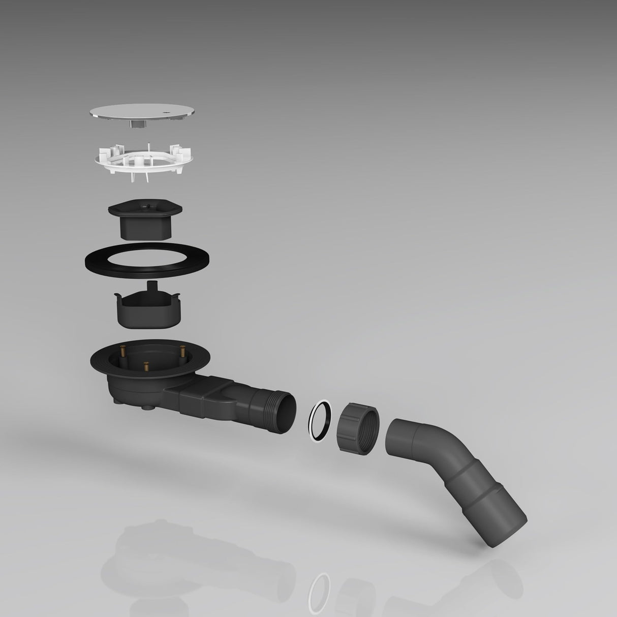 glasvilla Dusche Ablaufgarnitur für Duschwanne Duschtasse Abfluss Ablauf Siphon