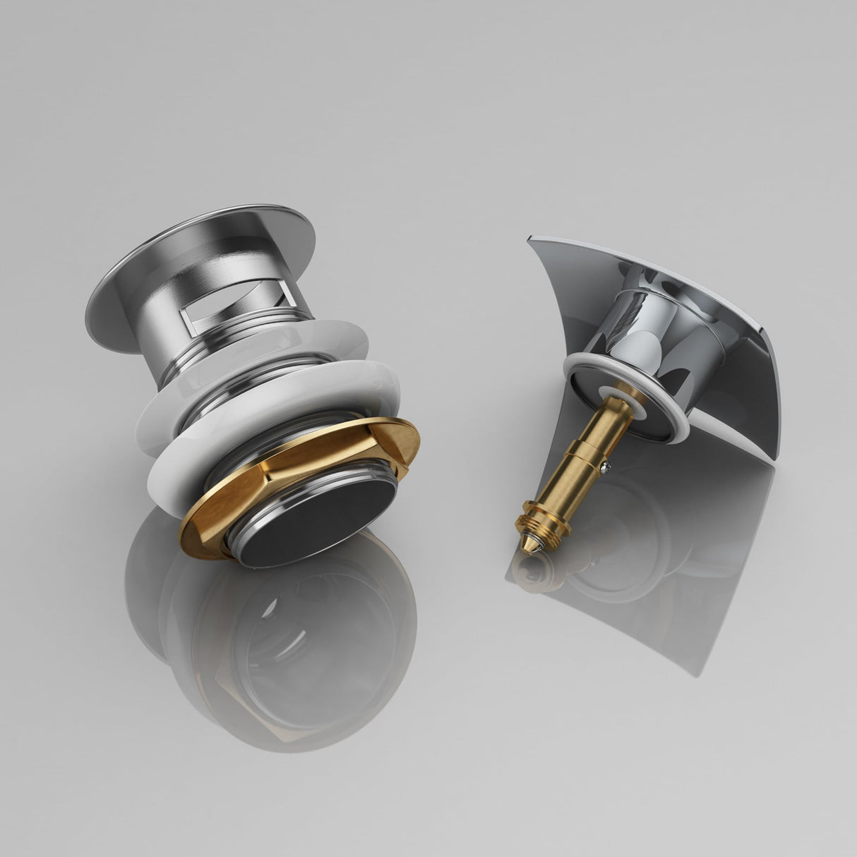 glasvilla Ablaufgarnitur Waschbeckenstöpsel | Waschtisch Stöpsel für alle DIN-Waschbecken