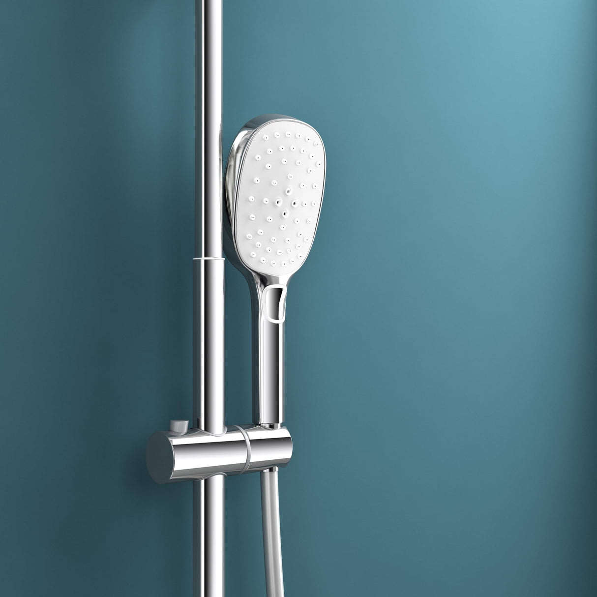 glasvilla Duschsystem mit Hand- und Kopfbrause Regendusche Duscharmatur mit Wandhalterungs-Set