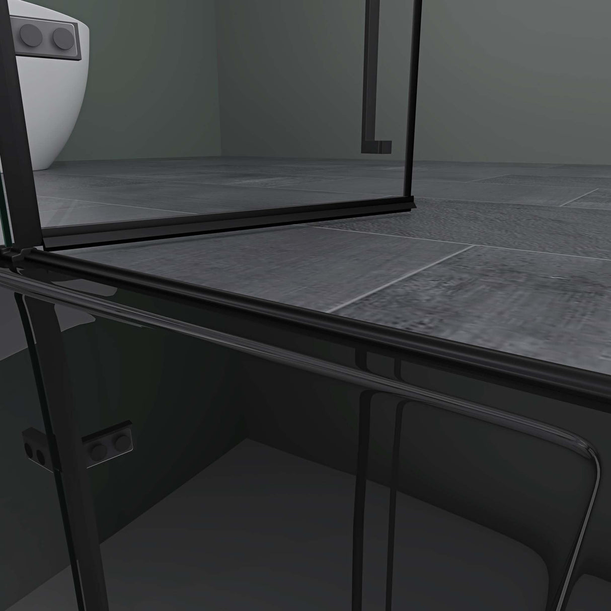 glasvilla Duschkabine Duschabtrennung 6mm ESG inkl. NANO-Beschichtung in Klarglas mit Handtuchhaken Rav64K Schwarz