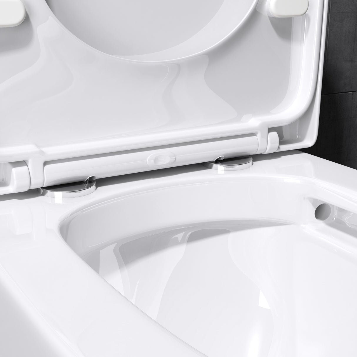 glasvilla Stand-WC Toilette Stand Toilette aus Keramik Spülrandloses WC bodenstehenden Toiletten