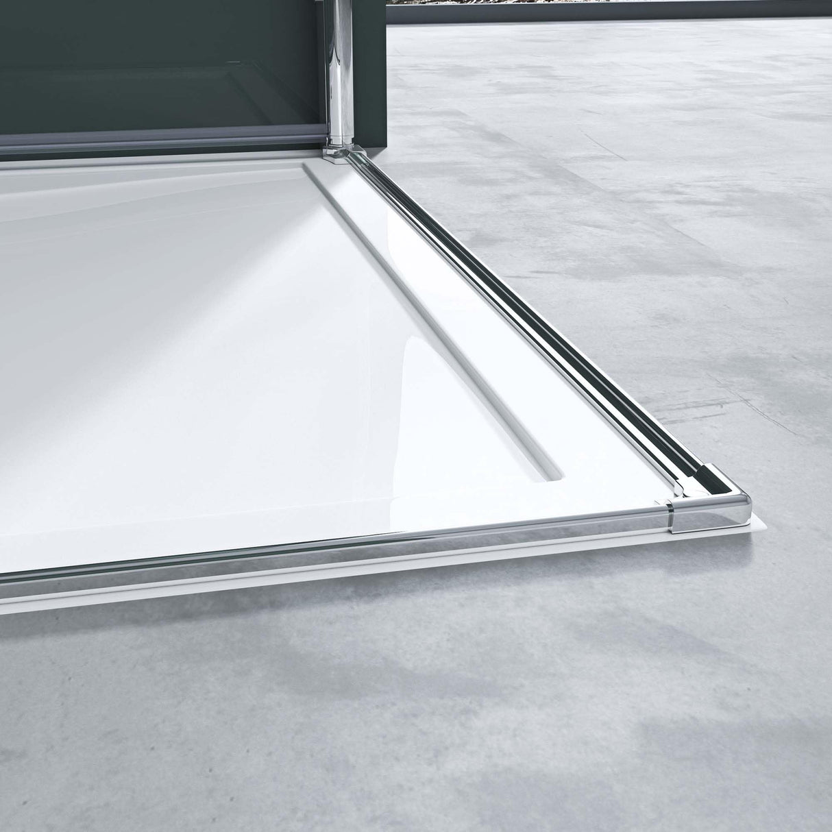 glasvilla Duschkabine Falttür 180° Klarglas ESG Klappbar & Faltbar Duschtür Lotus-Effekt NANO Eckeinstieg R26