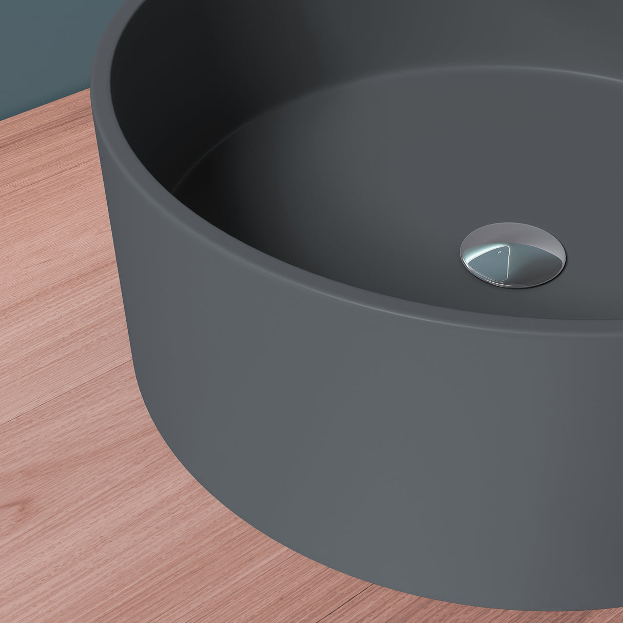 glasvilla 40x40x15cm Waschbecken rund Col804 Aufsatzwaschbecken ohne Hahnloch und Überlauf.. Col804 Moderne Optik- höchste Funktionalität