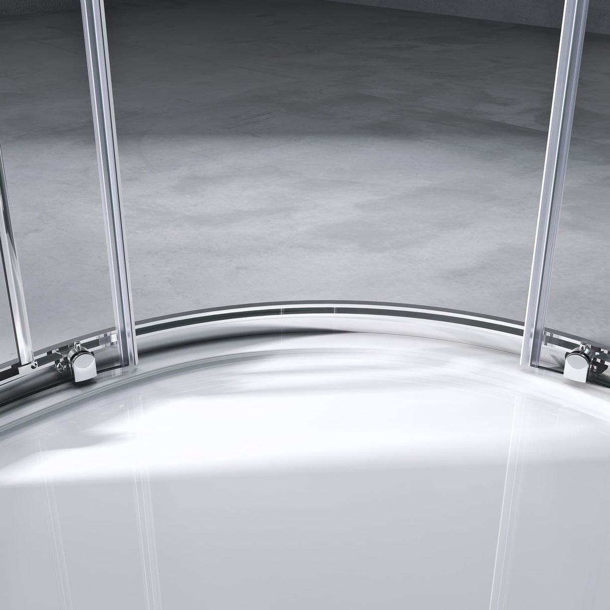 glasvilla Duschkabine viertelkreis Dusche Duschabtrennung mit 2 Schiebetüren ESG-Sicherheitsglas Nano-Beschichtung Ravenna32K