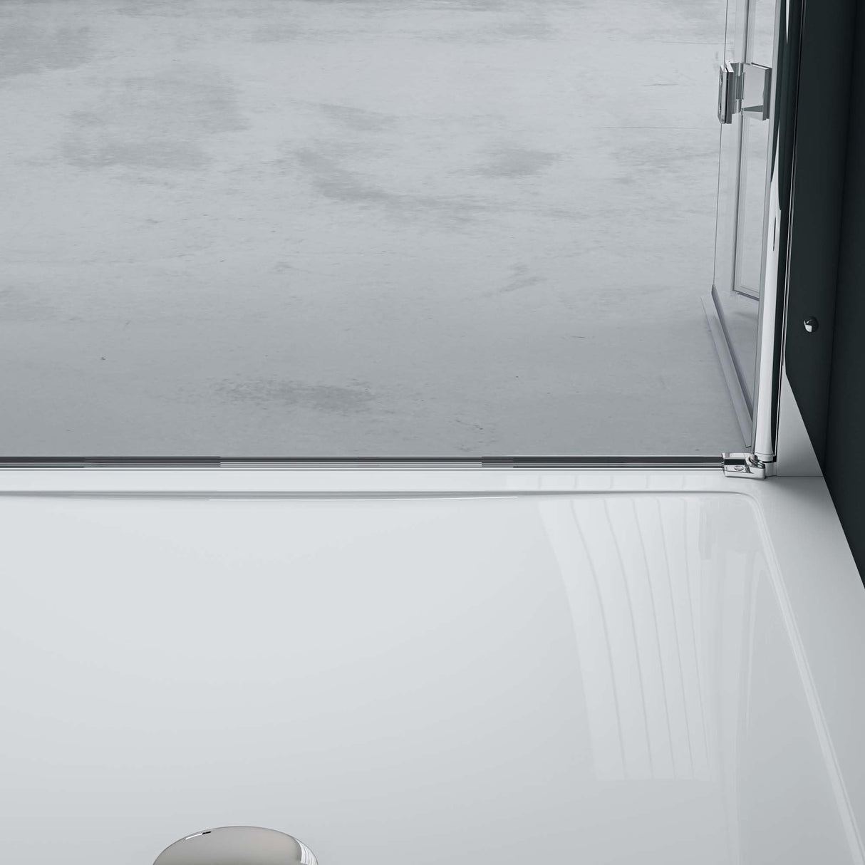 glasvilla Duschtür Nischentür dusche Duschabtrennung Duschkabine mit Drehfalttür ESG-Sicherheitsglas inkl. NANO-Beschichtung in Klarglas und Teilsatiniert Teramo26K+MS