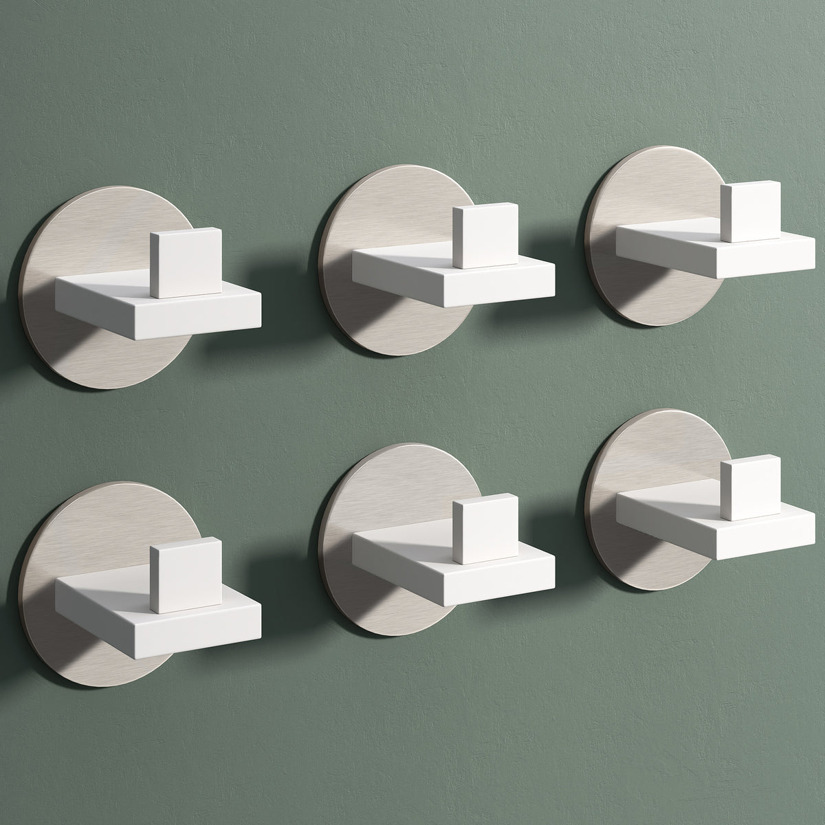 glasvilla Kleiderhaken Wandgarderobe Wandhaken aus Edelstahl Garderobenleiste Garderobenhaken Stalo-08+Stalo-09