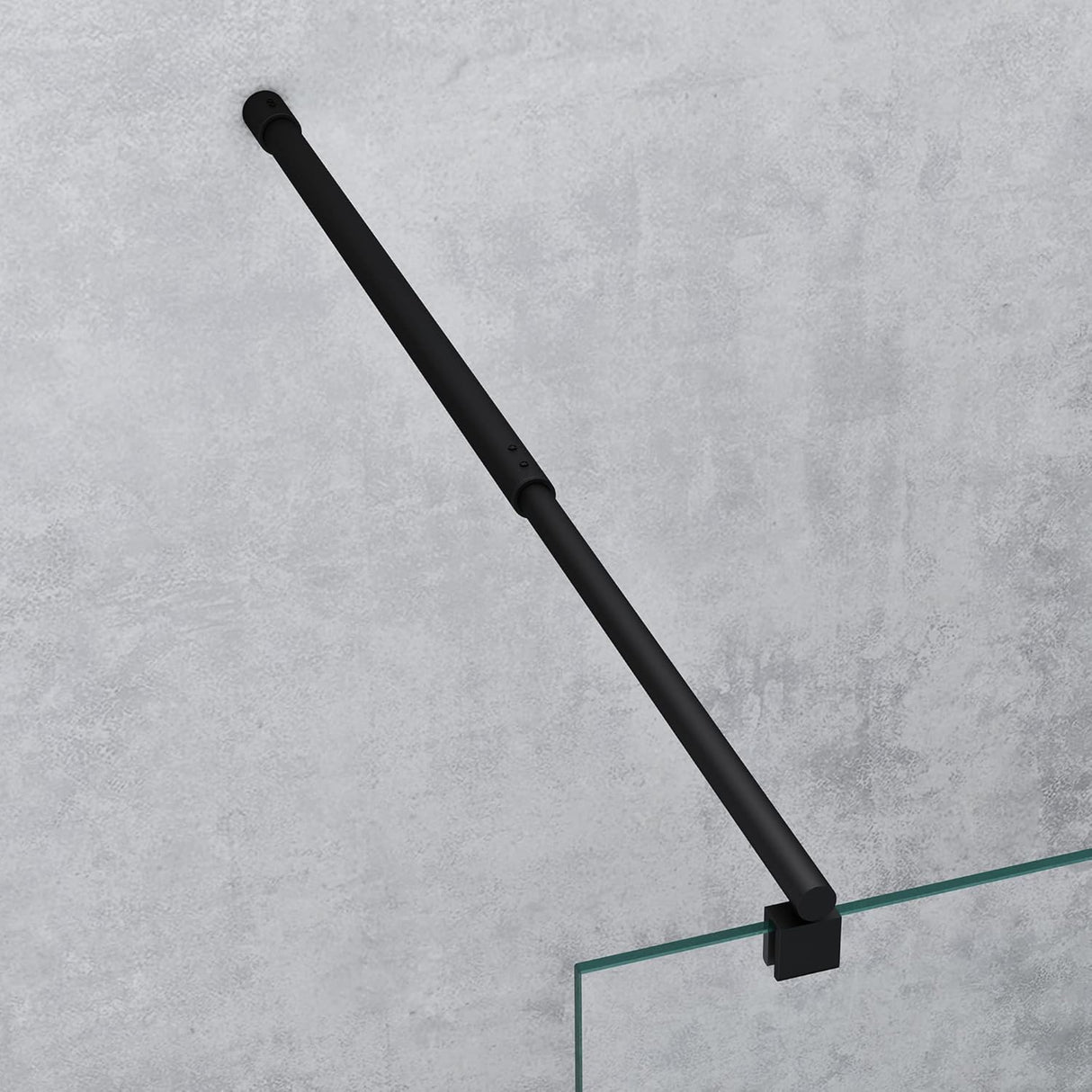 glasvilla Duschwand für Dusche Duschabtrennung Walk-In ESG-Sicherheitsglas 8mm NANO Glas BRAM1&BRAM3 Bremen1 Schwarz