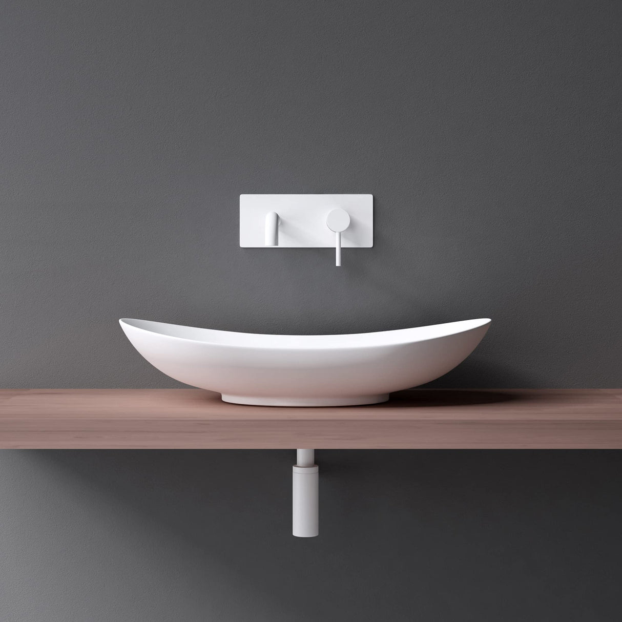 glasvilla Armatur Wandarmatur edel verchromt Waschbeckenarmatur inkl. Einbaukörper