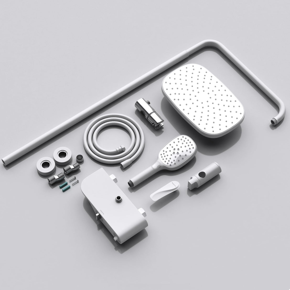 glasvilla Duschsystem mit Hand- und Kopfbrause Regendusche Duscharmatur mit Wandhalterungs-Set