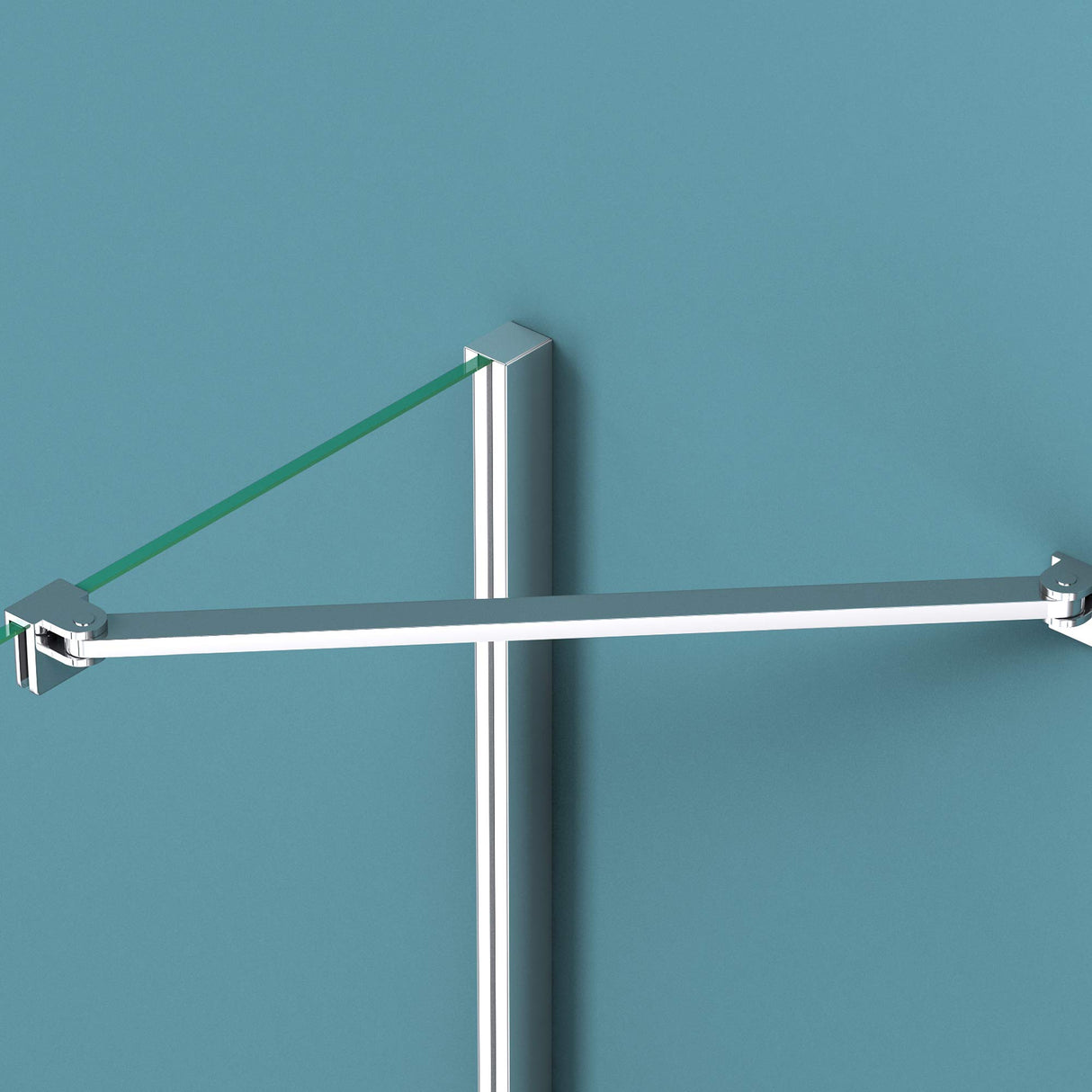 glasvilla Duschabtrennung Duschkabine Aluminiumrahmen ESG-Sicherheitsglas Klarglas Doppeltüre Ravenna50K