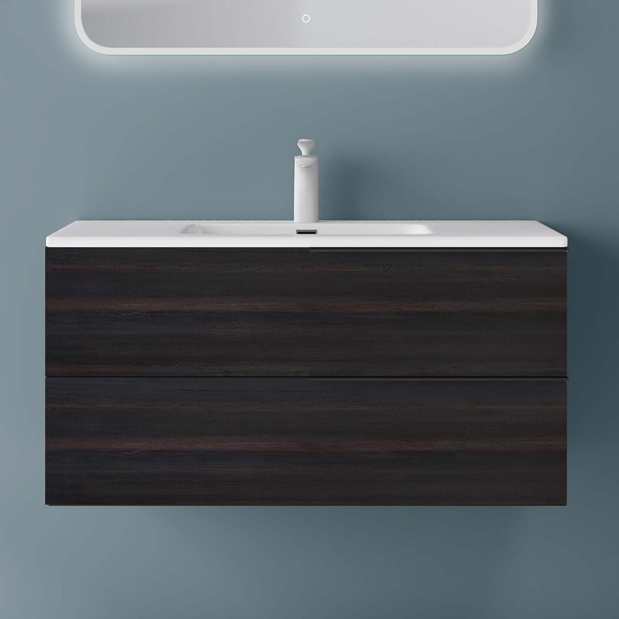 glasvilla Badmöbelset Unterschrank mit Waschbecken Waschtisch 2 Schubladen Badezimmer Waschbeckenunterschrank Badezimmermöbel Paestum