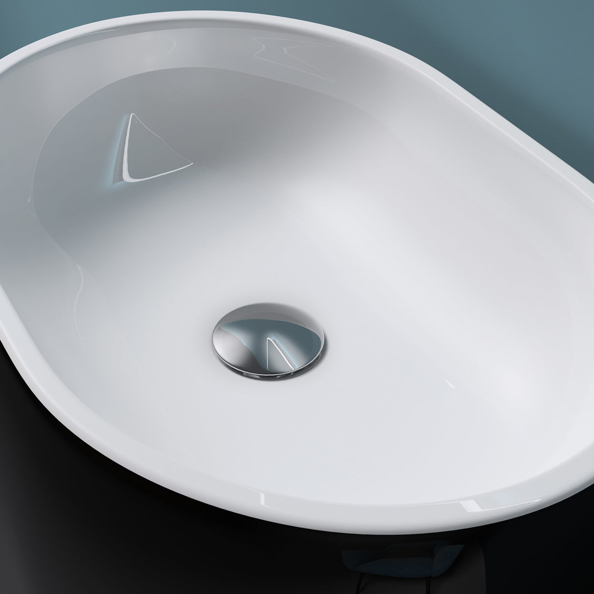 glasvilla Design Standwaschbecken freistehend Col32 aus Mineralguss Waschtisch Standwaschbecken