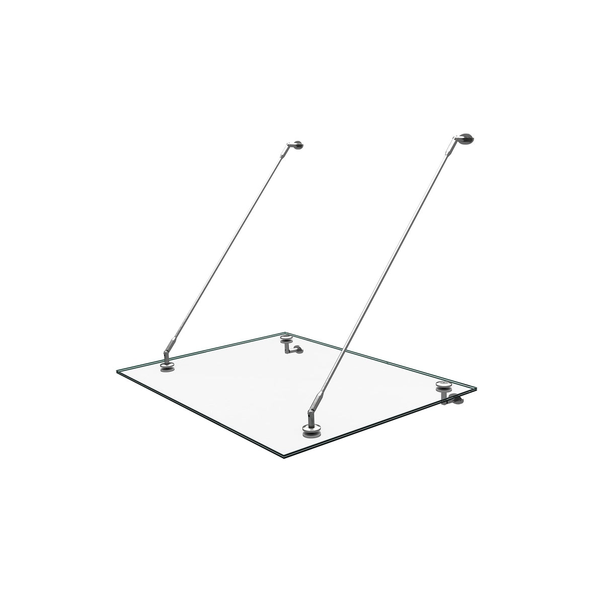 glasvilla Glasvordach Überdachung Transparenter VSG mit SGP Folie Vordach Edelstahl Wandhalterung Regenschutz Eingangsbereich VDG02K