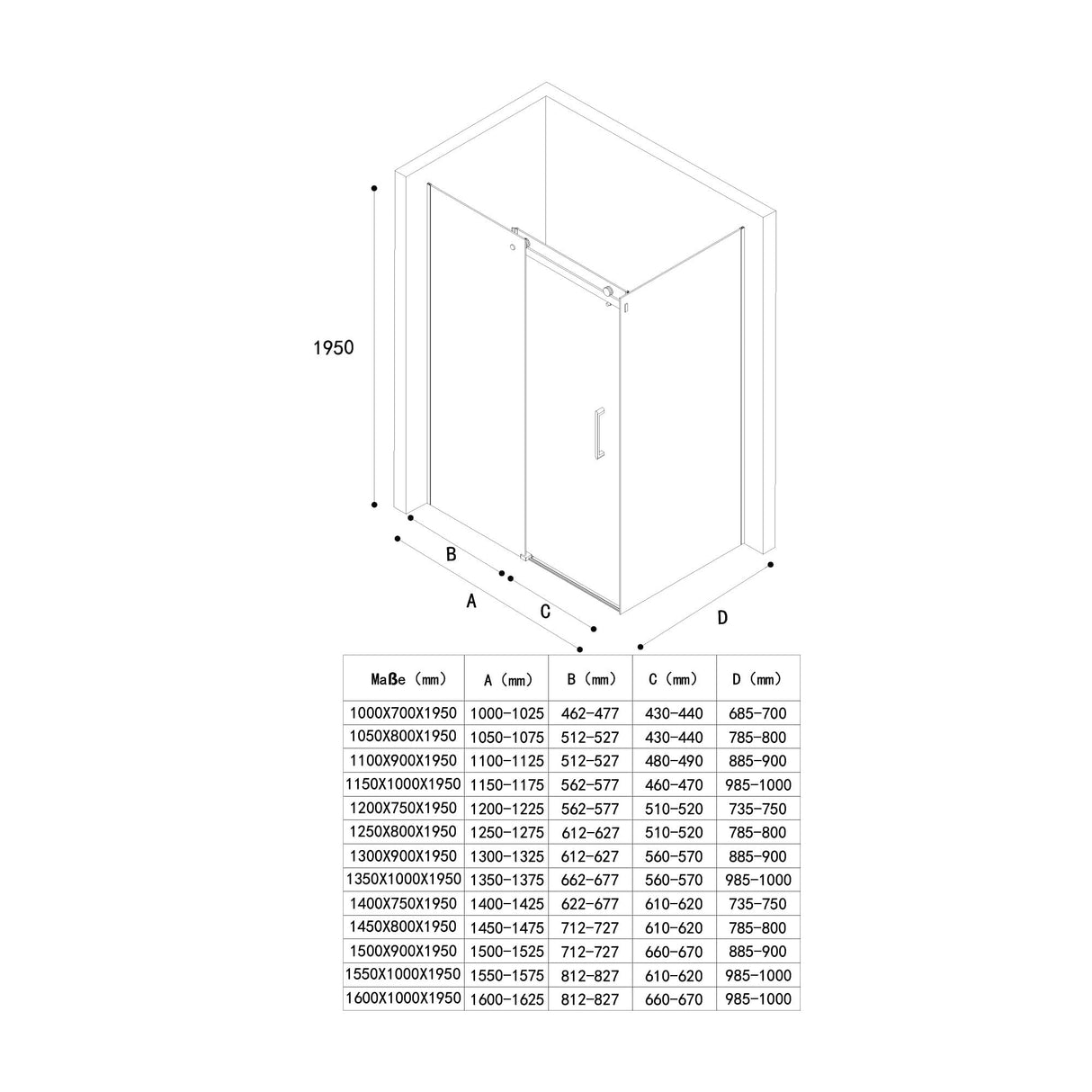 glasvilla Eckdusche Duschkabine Sicherheitsglas 8mm ESG beidseitige NANO-Beschichtung Schiebetür Dusche Ravenna17K