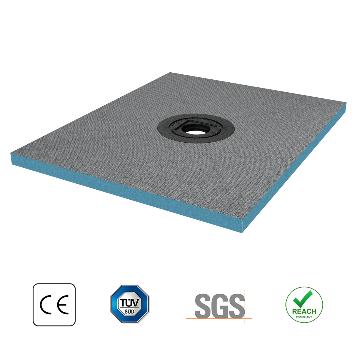 glasvilla Duschelement Duschboard befliesbar Duschelemente mit rinne Duschtasse bodeneben Gefälleplatte XPS