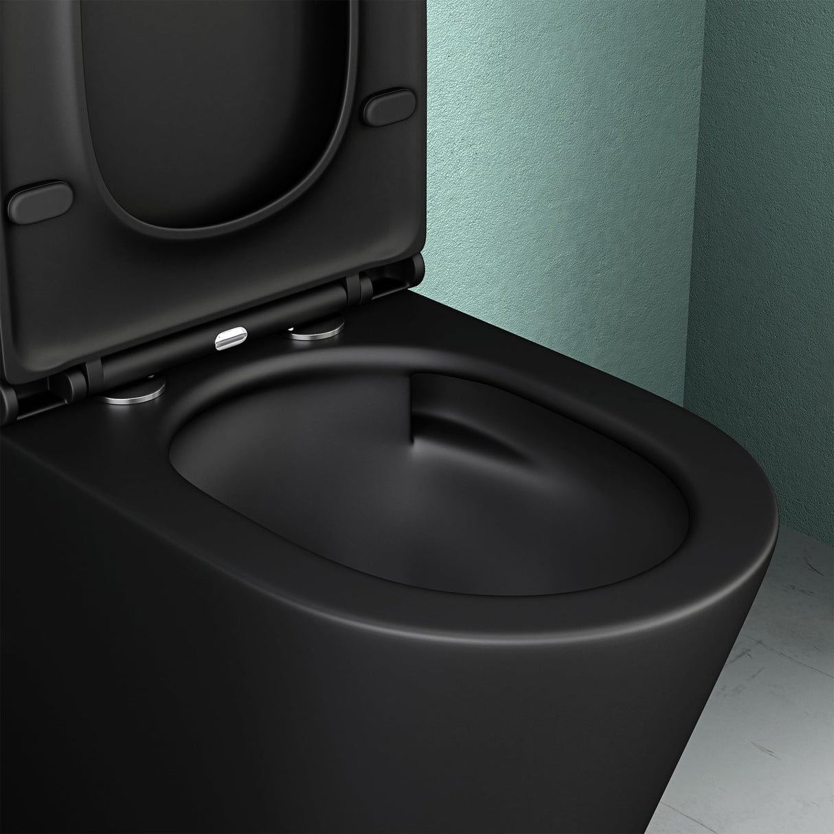 glasvilla Stand-WC aus Keramik spülrandloses-WC 36x63x82cm bodenstehende-Toilette inkl. Spülkasten Stand108T