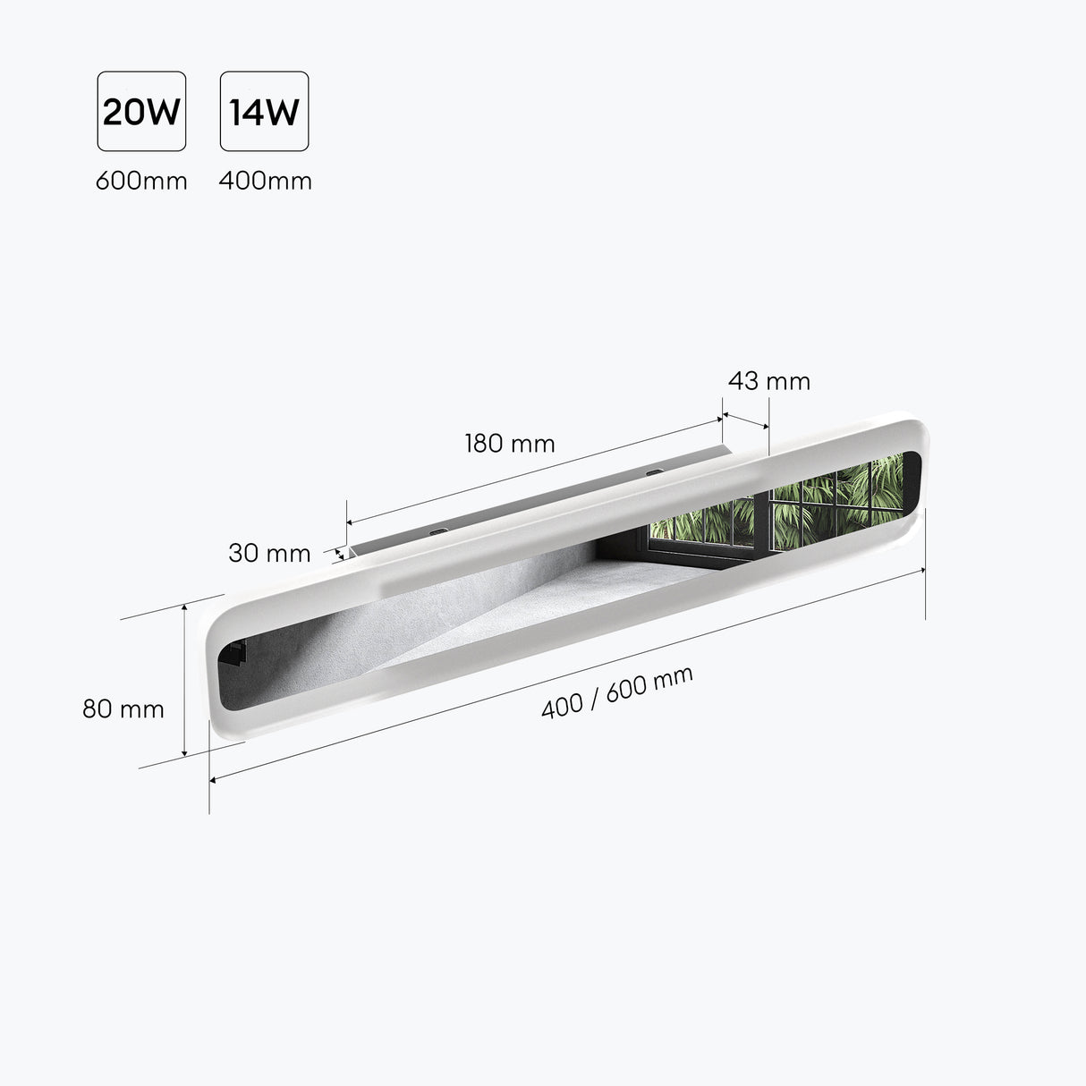 glasvilla Spiegelleuchte LED Badlampe | Spiegellampe, 6000K Badezimmer Lampe | LED Wandleuchte 9W Spiegelstrahl
