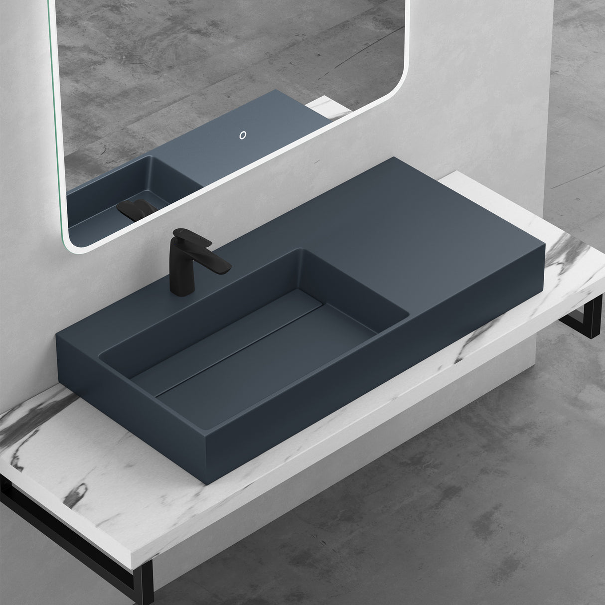 lavabo à poser Glasvilla, lavabo suspendu en fonte minérale Col12