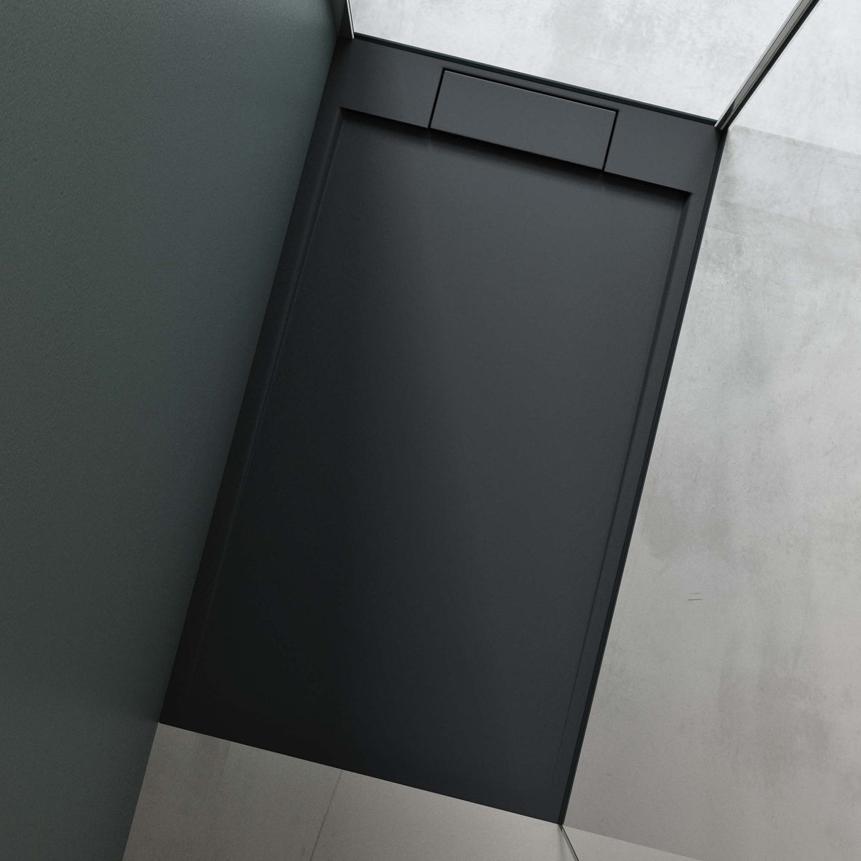 glasvilla Receveur de Douche Bac à Douche Rectangulaire 70-160 cm en Solid Surface Geoma