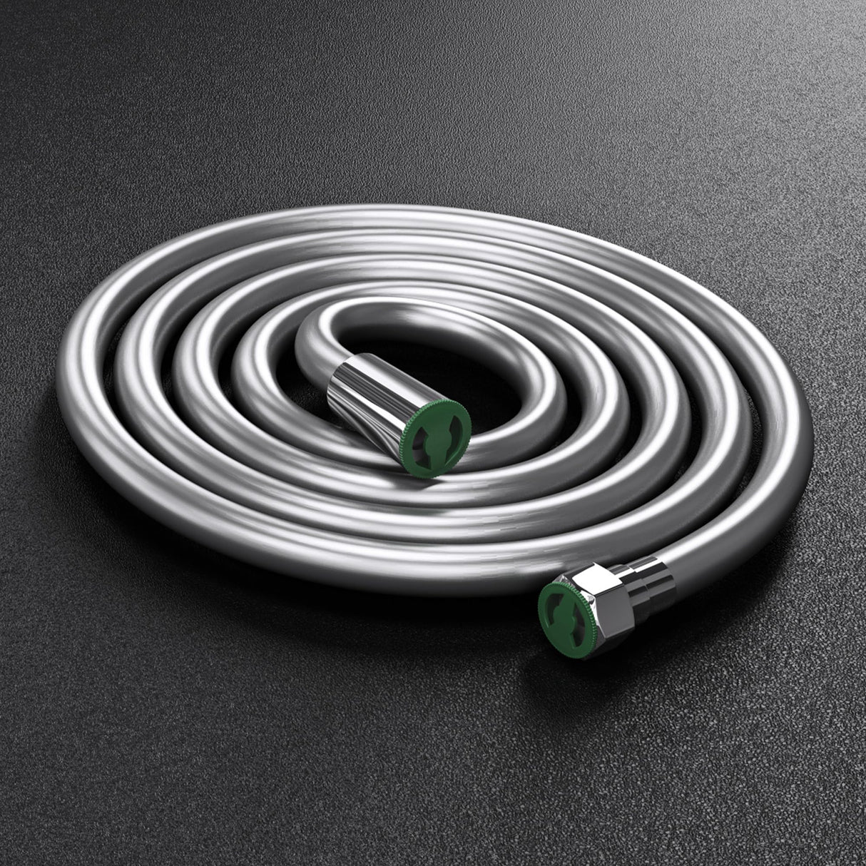 glasvilla Brauseschlauch Flexibel Glatter Duschschlauch Chrom Metall-Optik Knickschutz