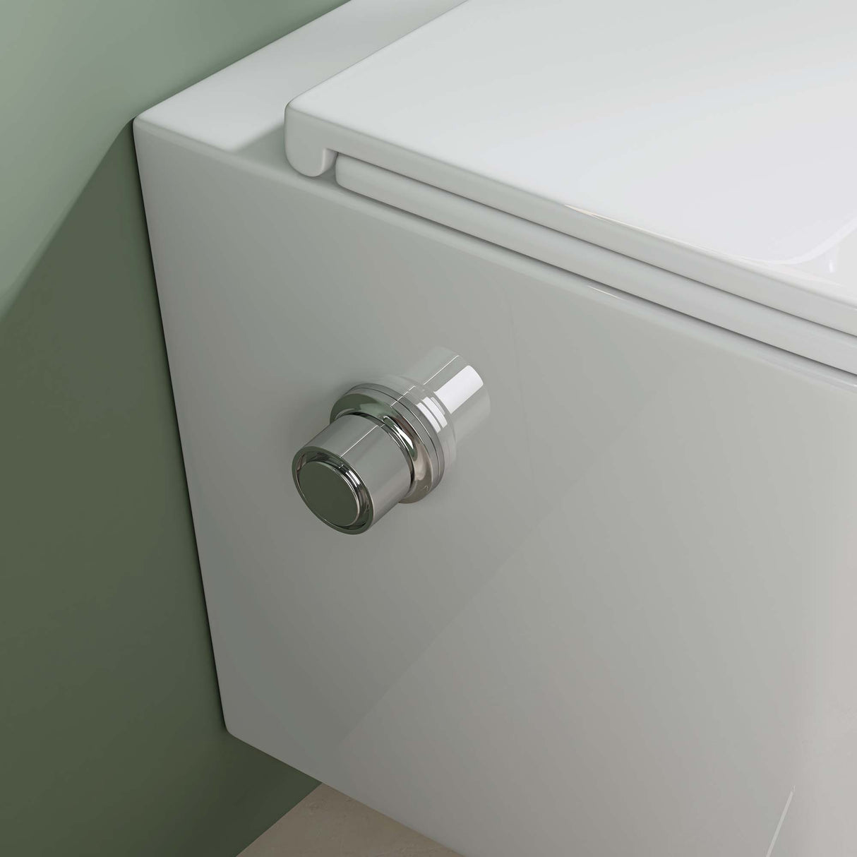 glasvilla Hänge WC Toilette Wand-WC Spülrandlos Weiß aus Keramik Wandmontage mit Absenkautomatik Aachen601