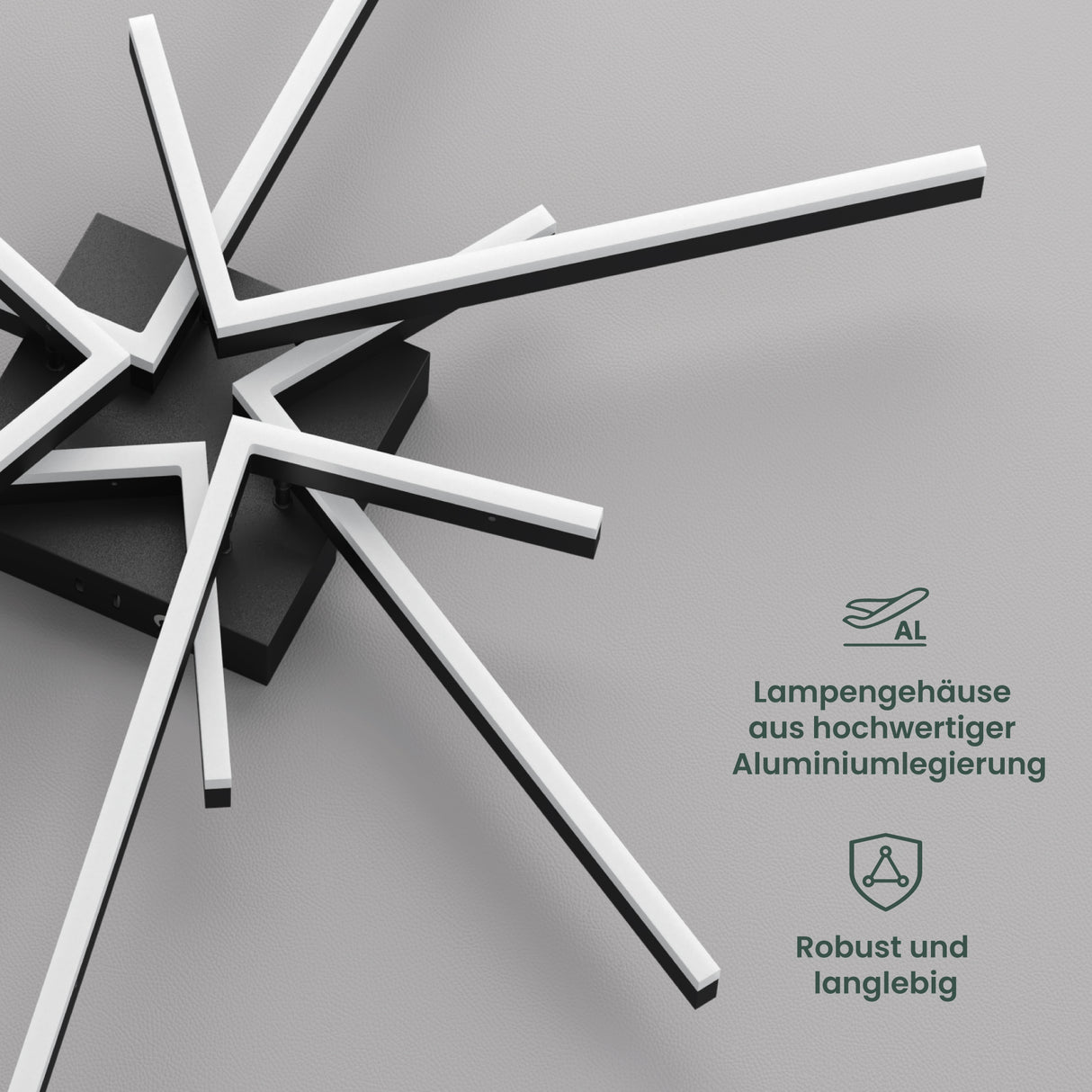 glasvilla Plafoniera LED Soffitto 71W, Lampadario LED Soffitto 3000K - 6400K Illuminazione a Soffitto Moderna per Camera da Letto Sala Cucina Bagno Corridoio, Nero Sabbia, Alivetta25038