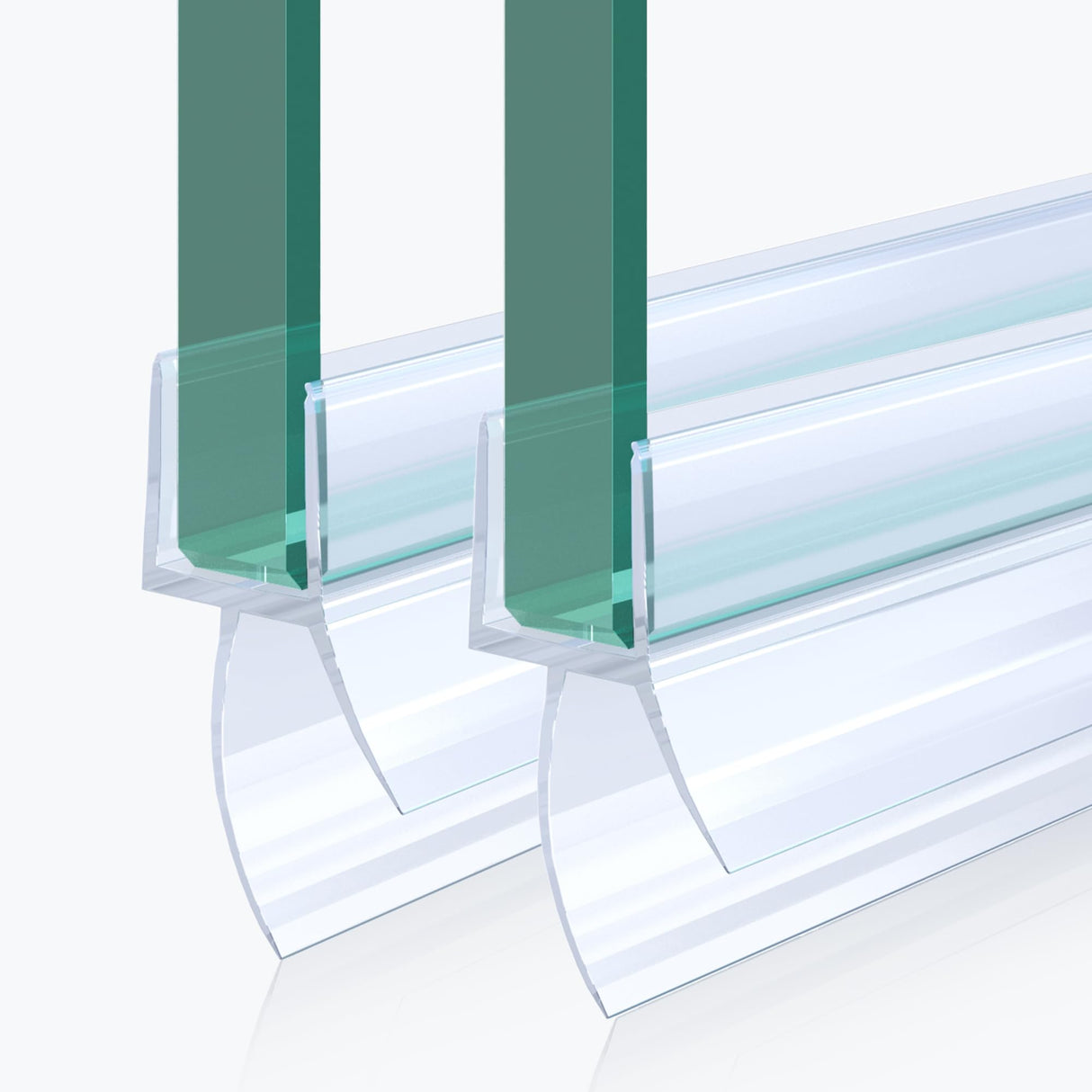 glasvilla Duschdichtung PVC | Duschtürdichtung für 6 - 8mm Glasstärke | Ersatzdichtung für Duschtüren & Duschkabinen