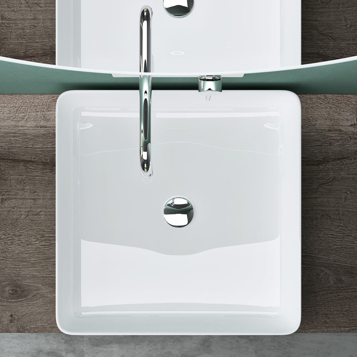 glasvilla Waschbecken weiß Aufsatzwaschbecken Waschschale aus Keramik Brüssel105