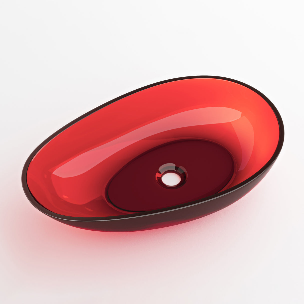 glasvilla Waschbecken Aufsatzwaschbecken aus Kunstharz Waschschale Handwaschbecken Oval 60x36x14cm ohne Hahnloch und Überlauf Coloria04