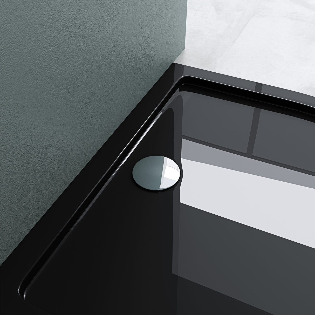 glasvilla Duschtasse Duschwanne aus Acryl Form: Halbkreis Faro4