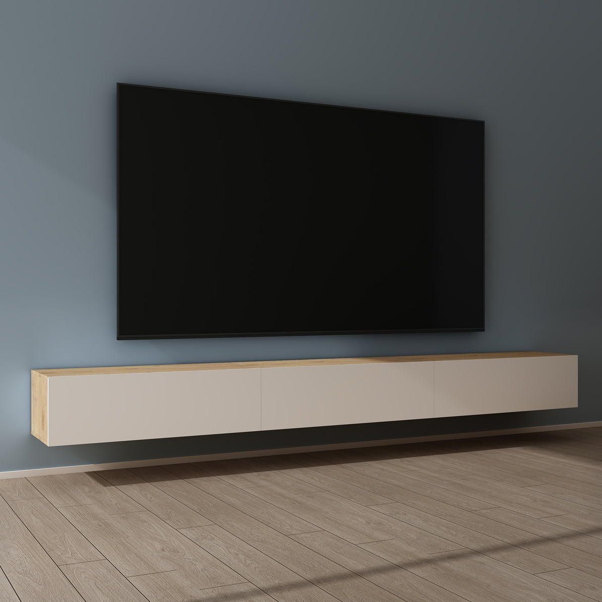 glasvilla Fernsehtisch Fernsehschrank TV Schrank Verdeckter Griff mit Soft-Close Lowboard Hängeschrank für Wohnzimmer Fernsehschrank02