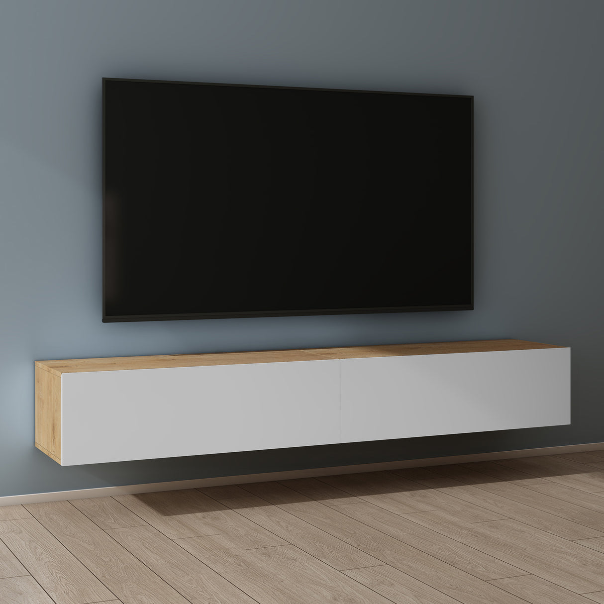 glasvilla Fernsehtisch Fernsehschrank TV Schrank Verdeckter Griff mit Soft-Close Lowboard Hängeschrank für Wohnzimmer Fernsehschrank02
