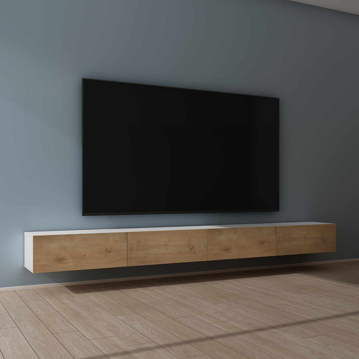 glasvilla Fernsehtisch Fernsehschrank TV Schrank Verdeckter Griff mit Soft-Close Lowboard Hängeschrank für Wohnzimmer Fernsehschrank02