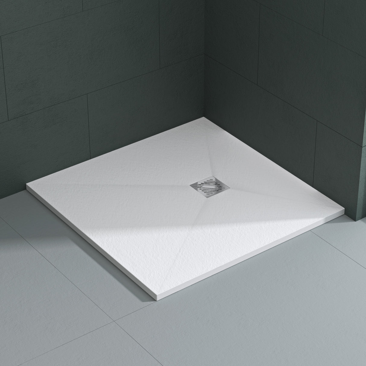 glasvilla Duschwanne Duschtasse aus Mineralguss Mineralgusswan DIN-Anschlüsse Geoma09