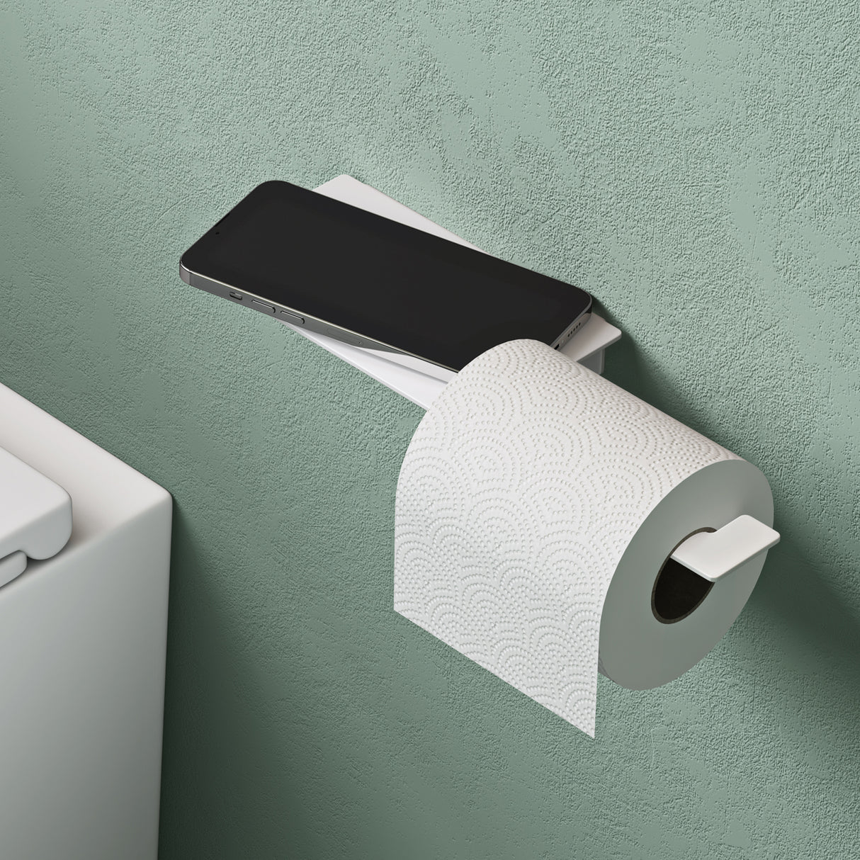glasvilla Toilettenpapierhalter Klopapierhalter WC aus Edelstahl, Toilettenpapier Halterung Rollenhalter Lino-01