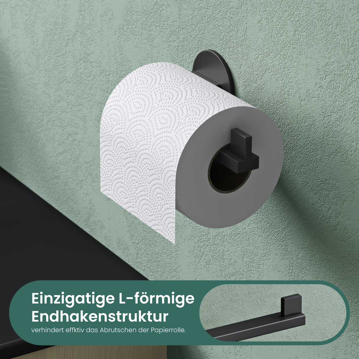 glasvilla Toilettenpapierhalter Klopapierhalter WC aus Edelstahl, Toilettenpapier Halterung Rollenhalter Lino-02+03+04