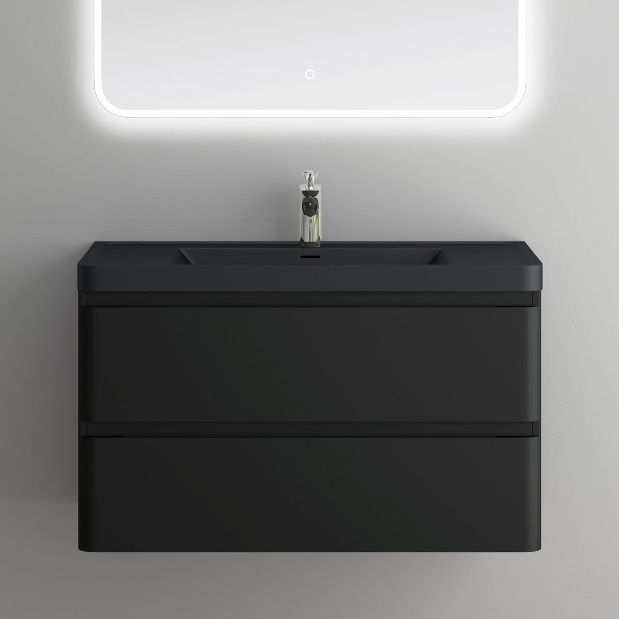 glasvilla Badmöbel-Set Waschbeckenunterschrank mit Softclose Schubladen inkl. Mineralguss Waschbecken Lucca