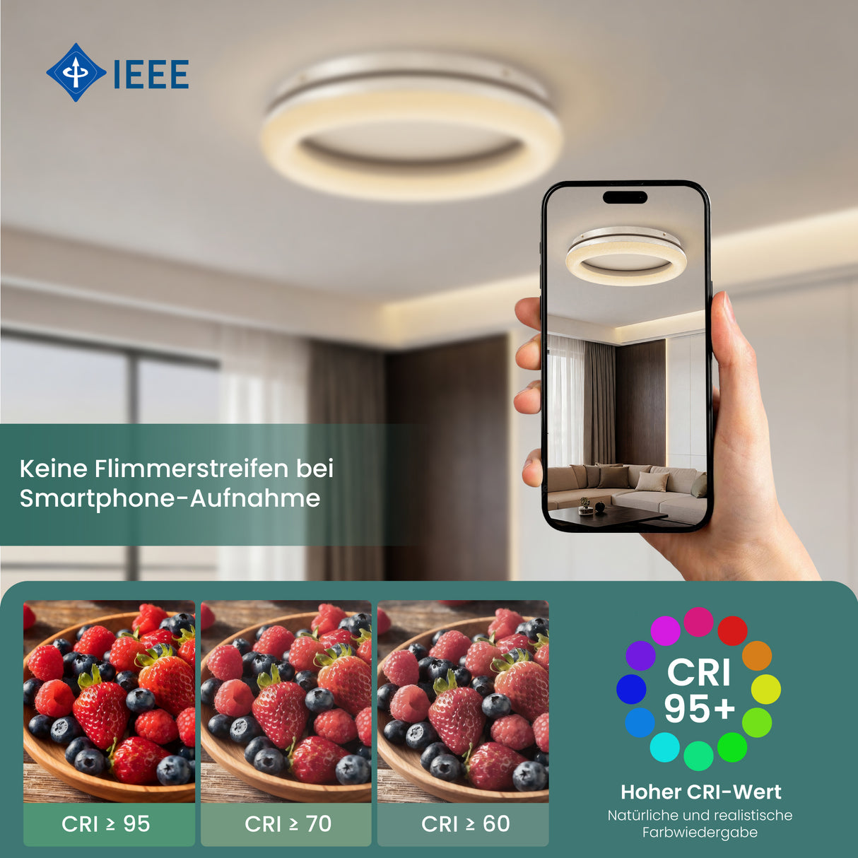 glasvilla Pendelleuchte Esstisch, LED Moderne Hängelampe, stufenlos dimmbar 3000K–6000K, höhenverstellbare Design Esstischlampe mit Fernbedienung & Wandschalter, Luvina03