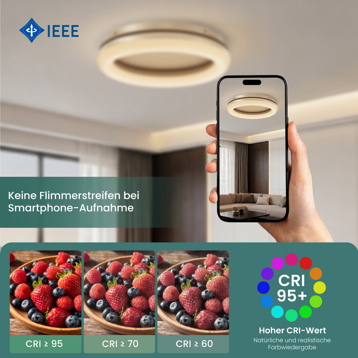 glasvilla Pendelleuchte Esstisch, LED Moderne Hängelampe, stufenlos dimmbar 3000K–6000K, höhenverstellbare Design Esstischlampe mit Fernbedienung & Wandschalter, Luvina03