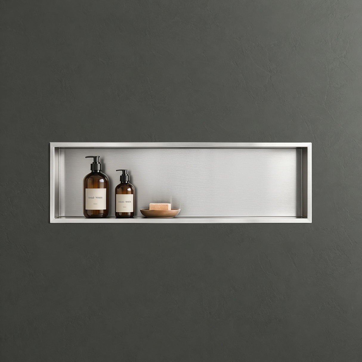 glasvilla Duschnische Bad Wandnische befliesbar aus Edelstahl Duschregal einfache Montage MBK01